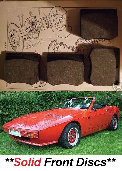 FRONT BRAKE PADS SET (TVR Tasmin) (200, 280 & 350) (** Solid Discs **) (1980- 86 Only)